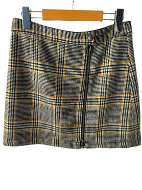 Abercrombie & Fitch Plaid Wool Blend Mini Skirt Small Academia Preppy Y2K Grunge